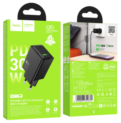 СЗУ Блок Hoco N71 PD30W черный