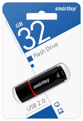 USB-накопитель SmartBuy Crown series USB 2.0 32 ГБ, черный