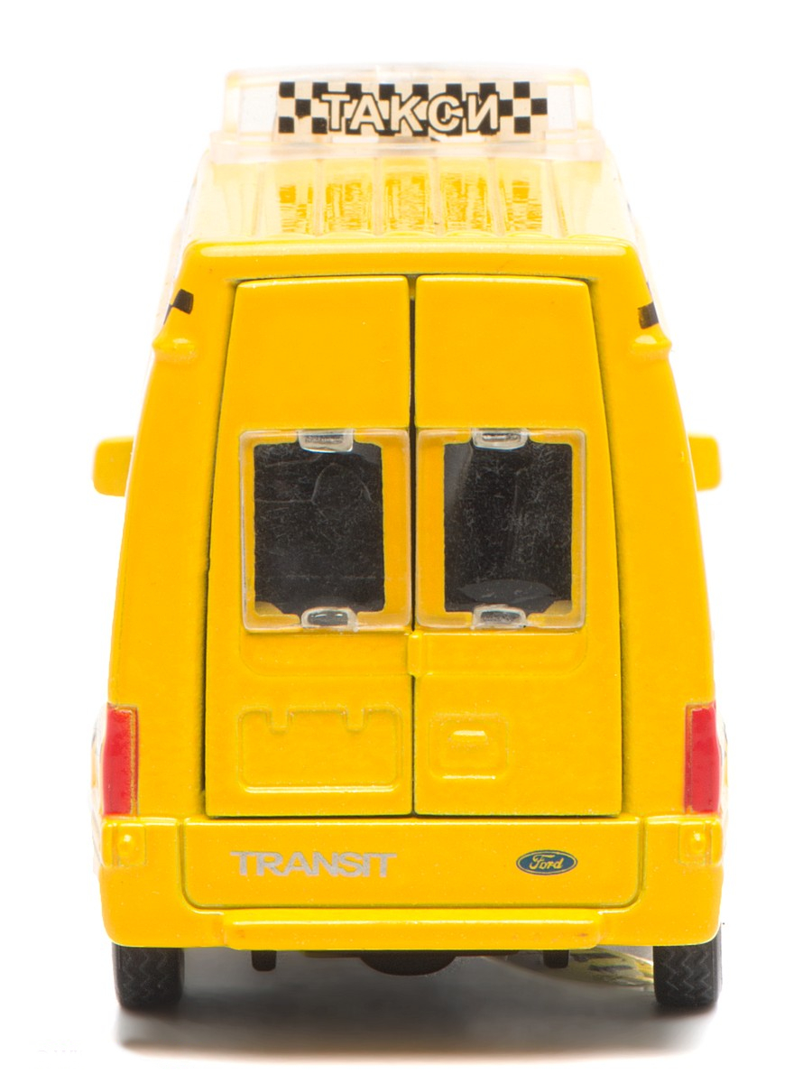 Машина металлическая Технопарк Ford Transit Такси со светом фар
