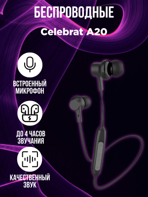 Беспроводные наушники Celebrat A20, черный