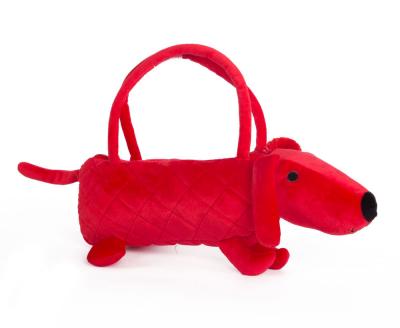 Мягкая игрушка Button Blue Собачка-сумочка, красная, 35 см