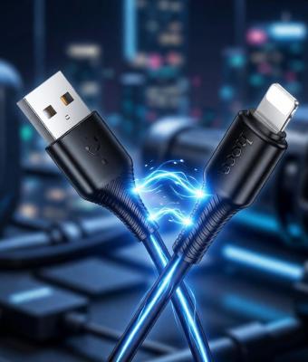 Кабель usb lightning 1 метр в оплетке / провод для айфона / для carplay X120 Hoco