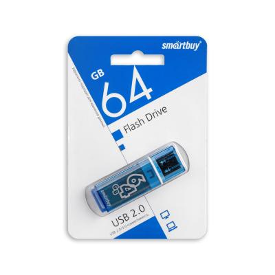 USB-накопитель SmartBuy Glossy Series USB 2.0 64 ГБ, синий