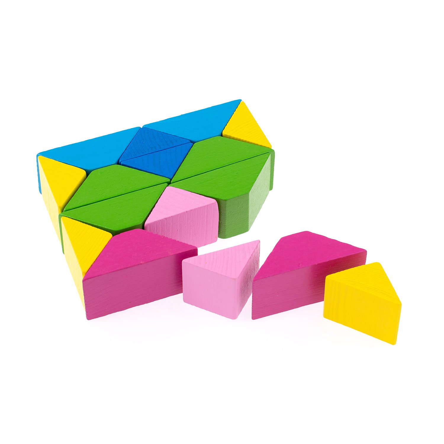 Конструктор Томик Цветные треугольники 16 деталей