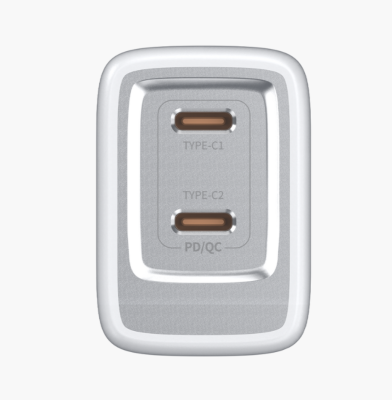 Блок на 2 Type-C Keephone Booster GAN 45W белый Блок на 2 Type-C Keephone Booster GAN 45W белый