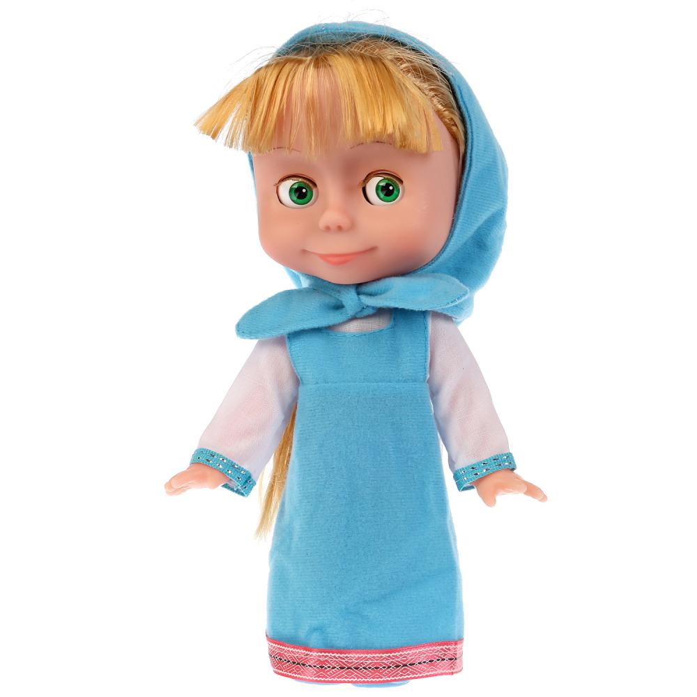 Кукла озвученная ТМ Карапуз Маша 25 см, 3 стиха и песенка, в голубом платье
