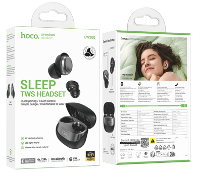 Наушники беспроводные для сна Hoco EW200 черный