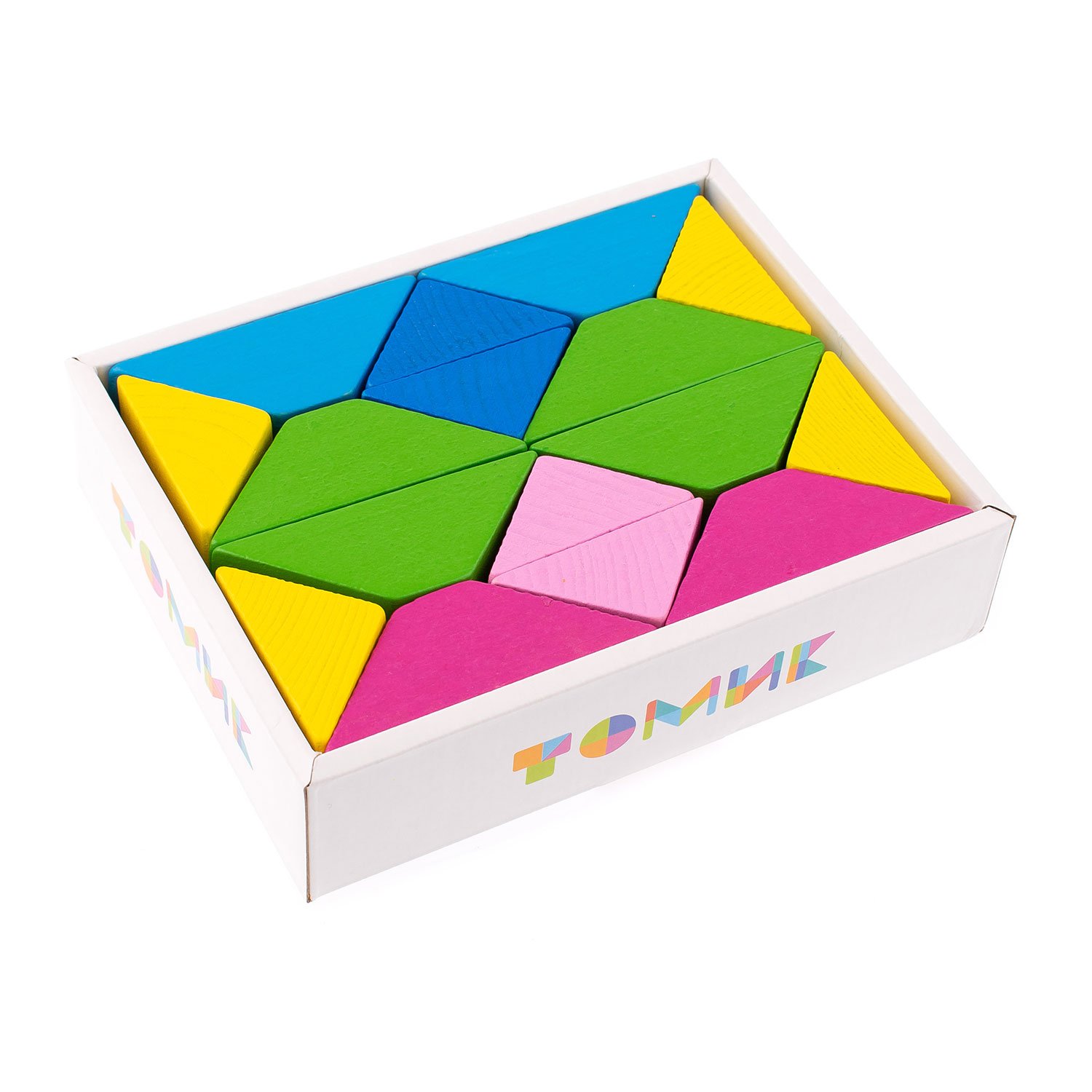 Конструктор Томик Цветные треугольники 16 деталей