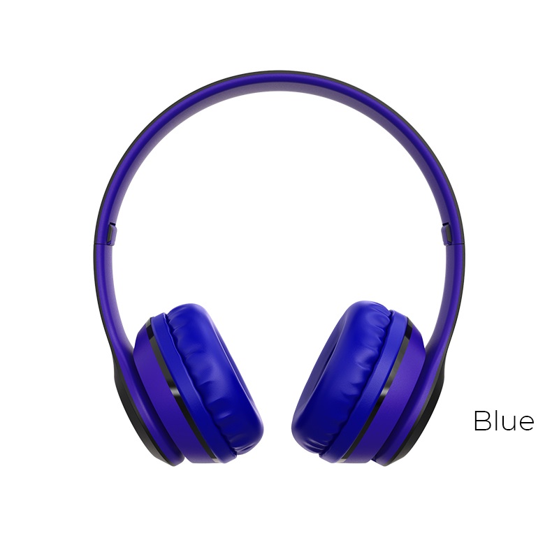Наушники Borofone BO4 Charming rhyme, беспроводные, накладные, BT5.0, AUX, 200 мАч, синие zal