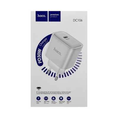 Зарядный адаптер Borofone DС106 PD30W белый