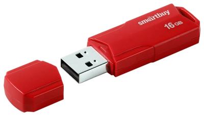 USB-накопитель SmartBuy CLUE USB 2.0 16 ГБ, красный