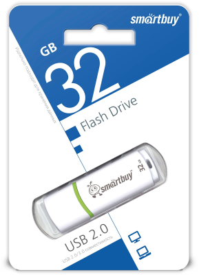 USB-накопитель SmartBuy Crown series USB 2.0 32 ГБ, белый