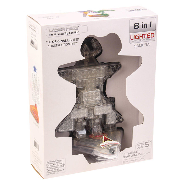 Конструктор Laser Pegs Triangle Power Base G9040B Самурай 8 в 1 Конструктор Laser Pegs Triangle Power Base G9040B Самурай 8 в 1