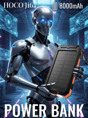 Внешний солнечный аккумулятор 8000 J164 черный