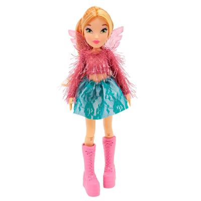 Шарнирная кукла Winx Club Модная Флора с крыльями, 24 см, 1/12 Шарнирная кукла Winx Club Модная Флора с крыльями, 24 см, 1/12