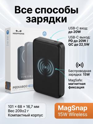 Внешний аккумулятор KEEPHONE PEEKABOO 10000 черный