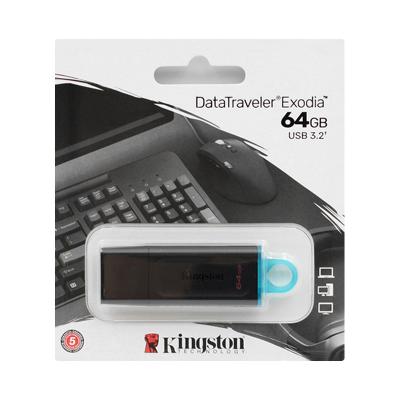 Флешка USB 3.2 64GB Kingston 100 EXODIA Флешка USB 3.2 64GB Kingston 100 EXODIA