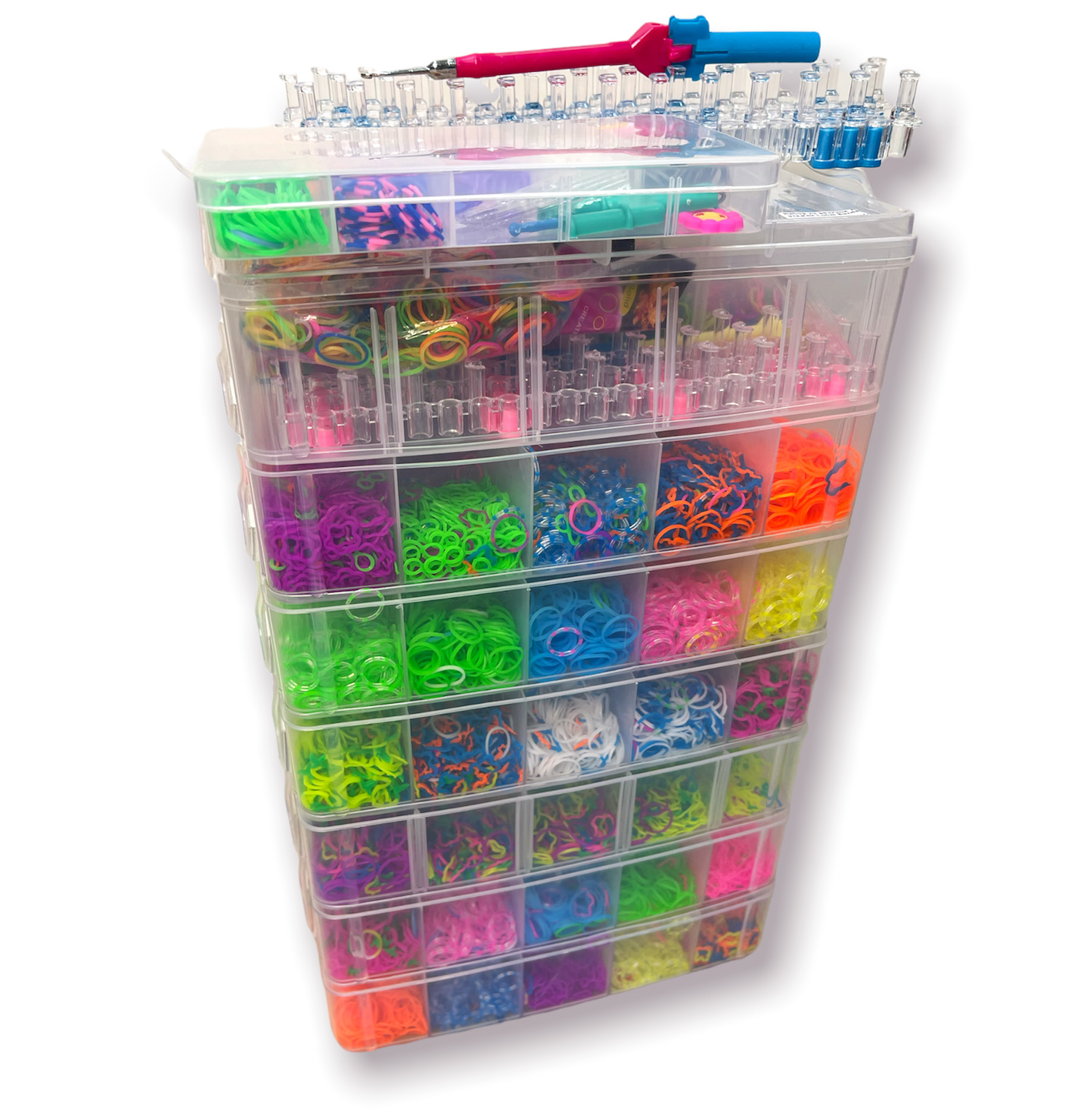 Огромный набор из резинок 7 этажей Loom Bands