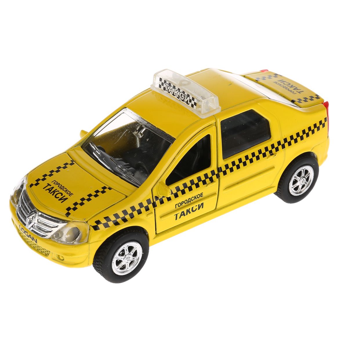 Машина металлическая Технопарк Renault Logan Такси свет-звук