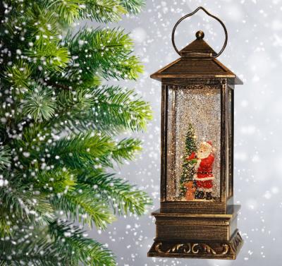 Фонарь LED AZ2024-440 с новогодней композицией музыкальный WDL-2114B