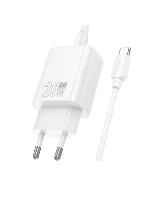 Зарядное устройство Hoco N61+кабель Type-C, белый