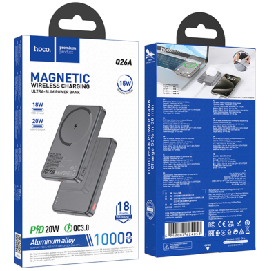 Внешний аккумулятор Hoco 10000 Q26A 18W серый