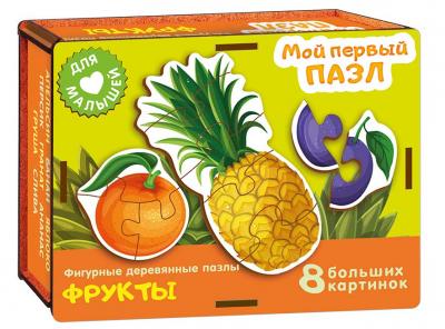 Фигурный деревянный пазл Мой первый пазл Фрукты
