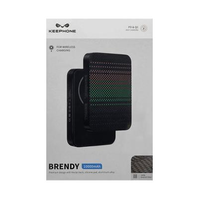 Внешний аккумулятор KEEPHONE BRENDY 10000 Magsafe черно-зеленый узор