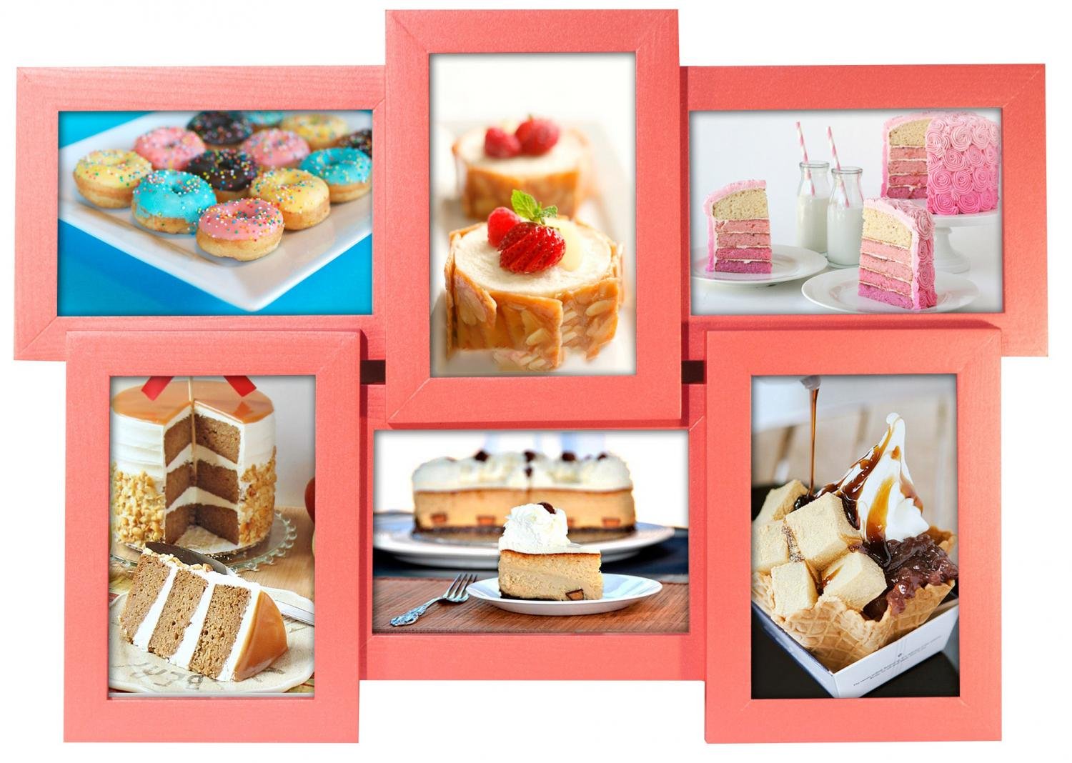 Мультирамка на 6 фото 50х40 см