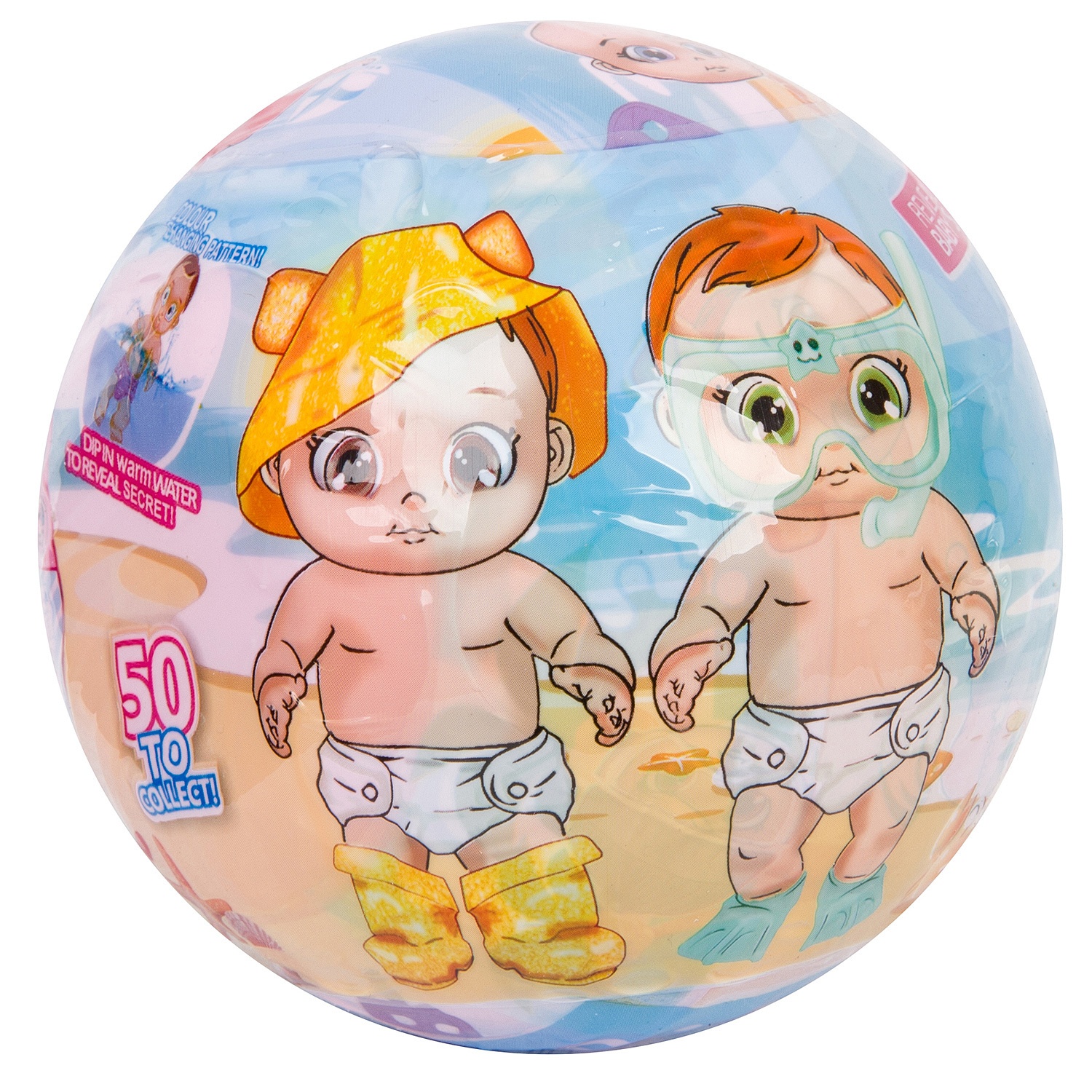 Набор кукол Беби-сюрприз Серия пляж 12 штук в шаре с аксессуарами