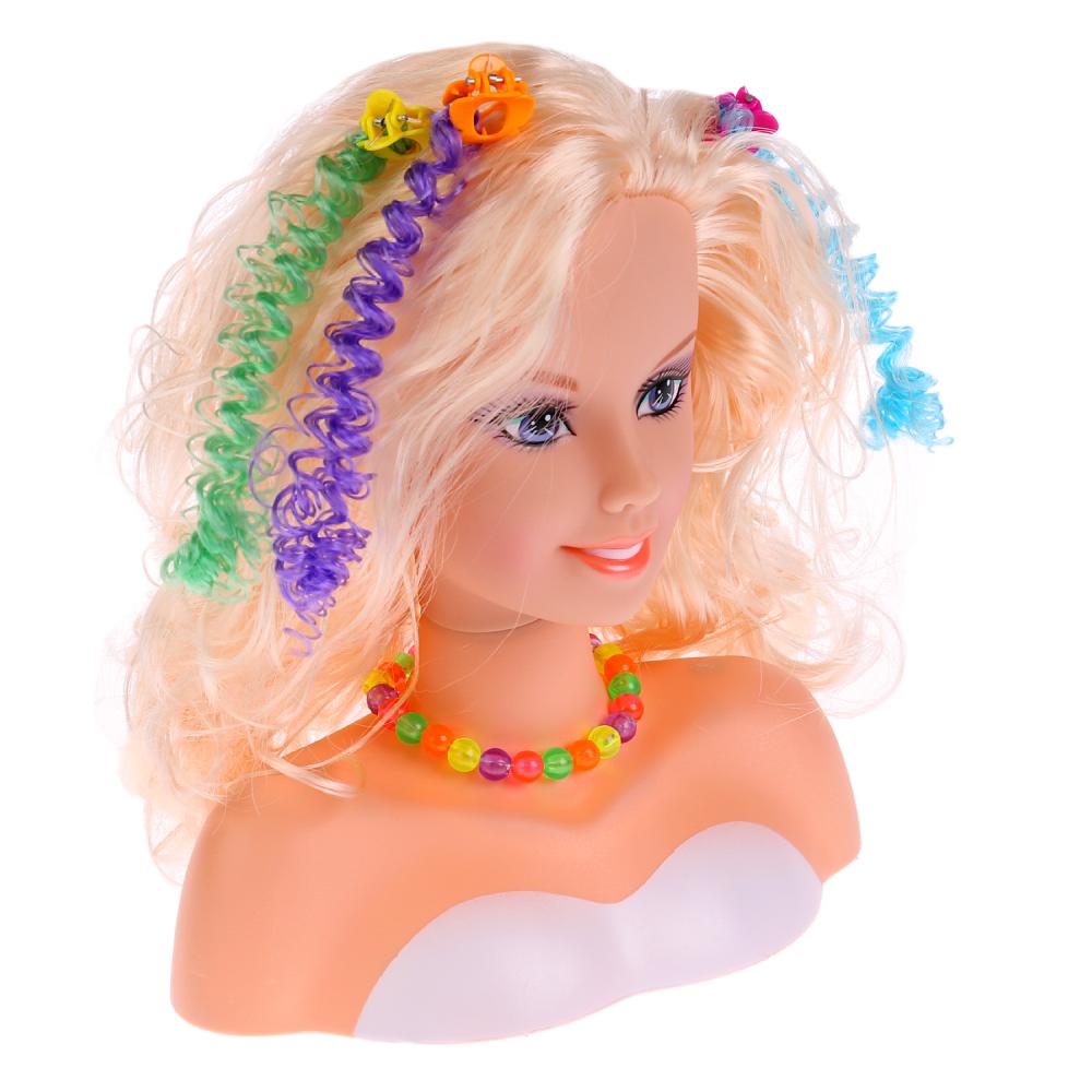 Кукла-манекен ТМ Карапуз для создания причесок, 8 аксессуаров для волос