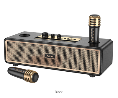 Акустика для караоке с двумя микрофонами BS63 20 Вт черный