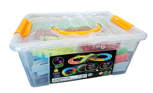 Гибкий трек в кейсе Rail StuntCar 103 детали