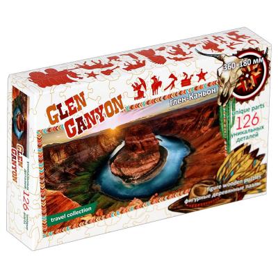 Деревянные фигурные пазлы Travel collection Glen Canyon 126 деталей