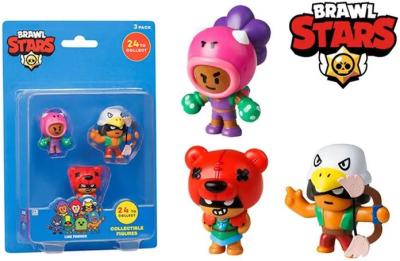 Коллекционная фигурка Brawl Stars, 3 шт. в блистере, Роза, Бо и Нита , 1/24 Коллекционная фигурка Brawl Stars, 3 шт. в блистере, Роза, Бо и Нита , 1/24