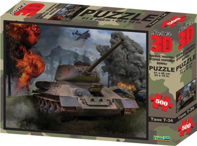 Пазл Prime 3D 500 деталей: Танк Т-34