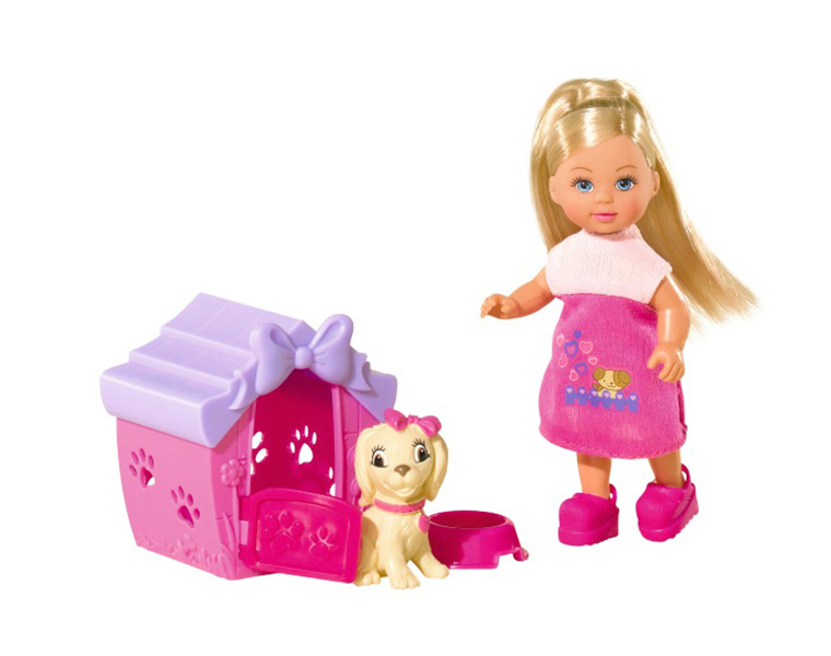 Кукла детская Simba Еви с собачкой в домике 12 см