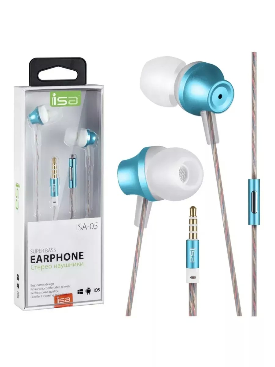 Наушники ISA-05 Кнопка ответа + микрофон ISA