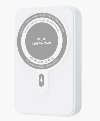 Внешний аккумулятор для IPh 17 KEEPHONE SNAP STAND 10000 Magsafe белый