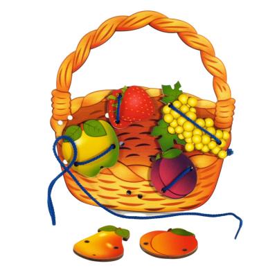 Игра-Шнуровка Нескучные игры Корзина с фруктами