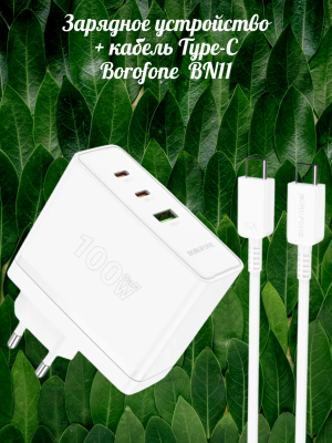 Многопортовое зарядное устройство Borofone PD100W BN11 белый Многопортовое зарядное устройство Borofone PD100W BN11 белый