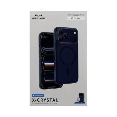 Чехол накладка 17 Pro Max KEEPHONE X-CRYSTAL Magsafe синий Чехол накладка 17 Pro Max KEEPHONE X-CRYSTAL Magsafe синий