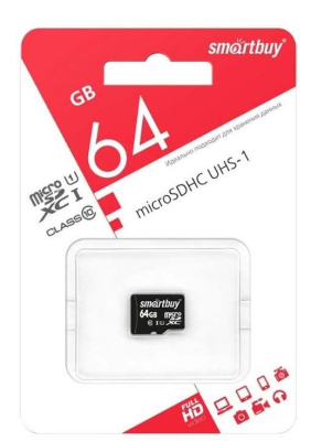 Карта памяти Smartbuy 64GB Class 10 micro SD без адаптера