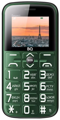 Телефон BQ 1851 Respect, зеленый