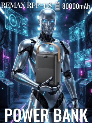 Внешний аккумулятор Remax RPP-118 80000mAh, черный Внешний аккумулятор Remax RPP-118 80000mAh, черный