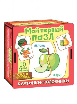 Мой первый пазл Картинки-половинки Сад и огород