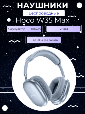 Беспроводные наушники Hoco W35 Max, голубой