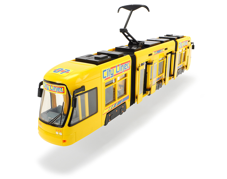 Машинка Dickie toys Городской трамвай 46 см желтый