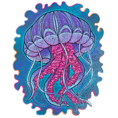 Фигурный деревянный пазл KiddieArt Медуза 132 детали, W21002