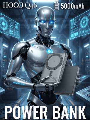 Магнитный аккумулятор 5000 mAh 15W Magnetic Hoco Q46 серый Магнитный аккумулятор 5000 mAh 15W Magnetic Hoco Q46 серый